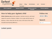 Tablet Screenshot of defeat-dyslexia.com